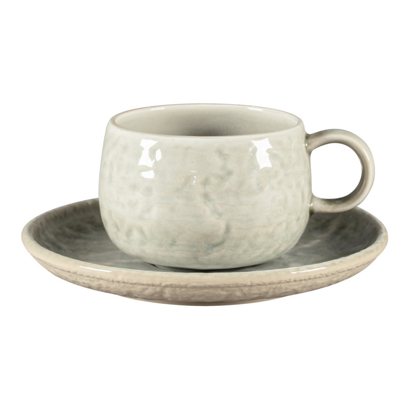Tasse à café rond céladon porcelaine vitrifiée 30 cl Ø 9 cm Krush Rak