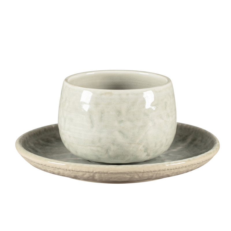 Tasse à café rond céladon porcelaine vitrifiée 30 cl Ø 9 cm Krush Rak