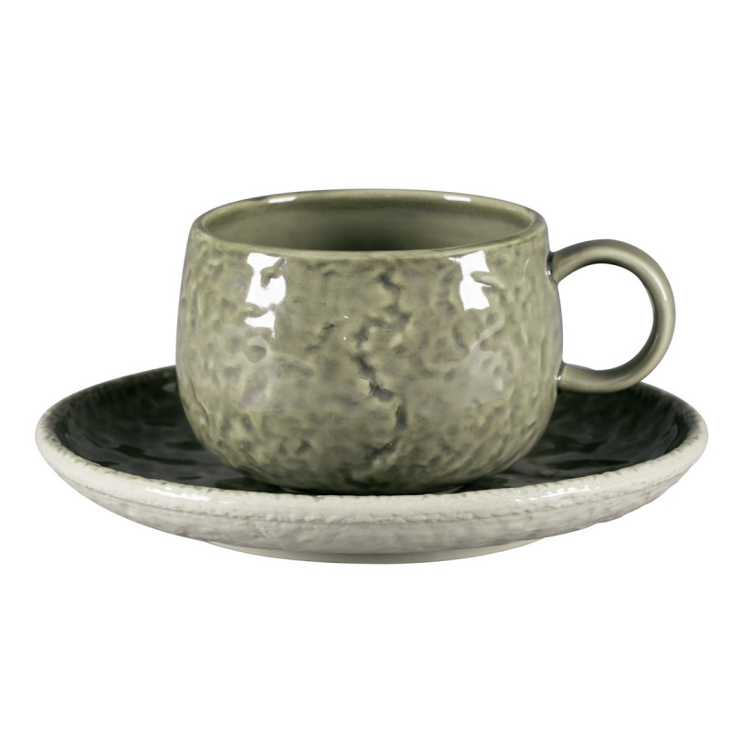Tasse à café rond steel porcelaine vitrifiée 30 cl Ø 9 cm Krush Rak