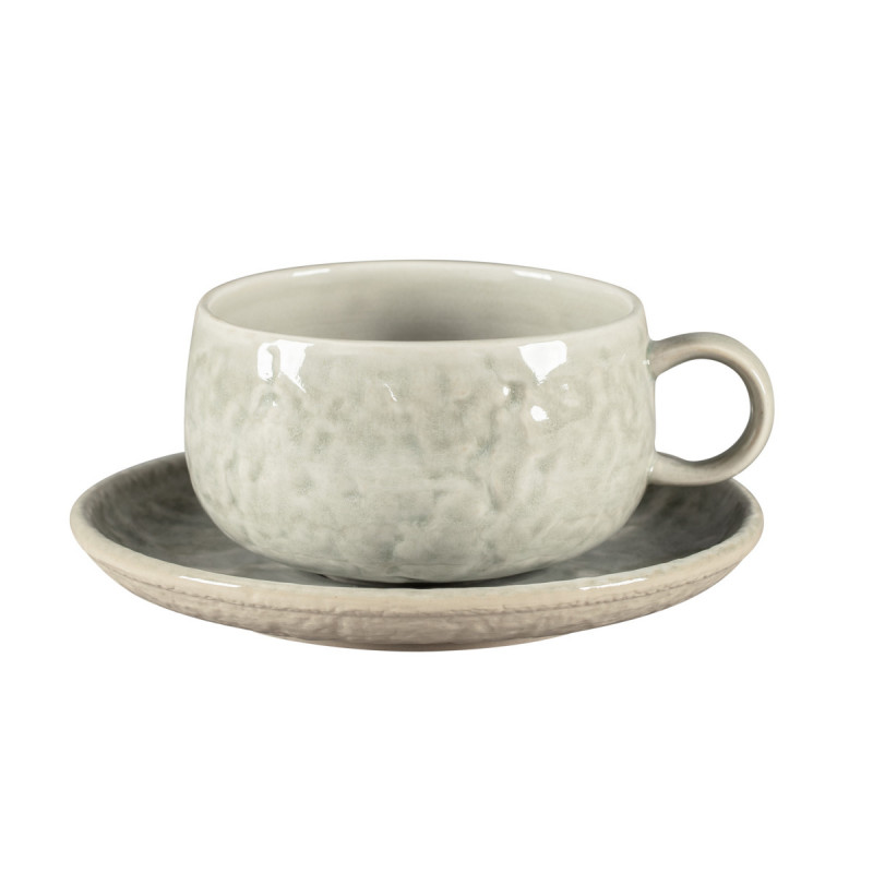 Tasse à déjeuner rond céladon porcelaine vitrifiée 41 cl Ø 11 cm Krush Rak
