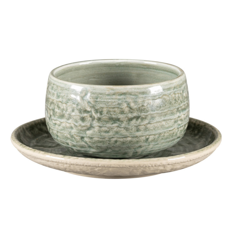 Tasse sans anse rond Sage porcelaine vitrifiée 41 cl Ø 11 cm Krush Rak