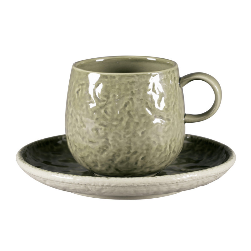 Mug rond steel porcelaine vitrifiée 33 cl Ø 9 cm Krush Rak
