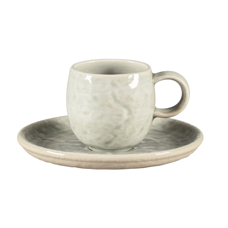 Sous-tasse à expresso rond céladon porcelaine vitrifiée Ø 13 cm Krush Rak