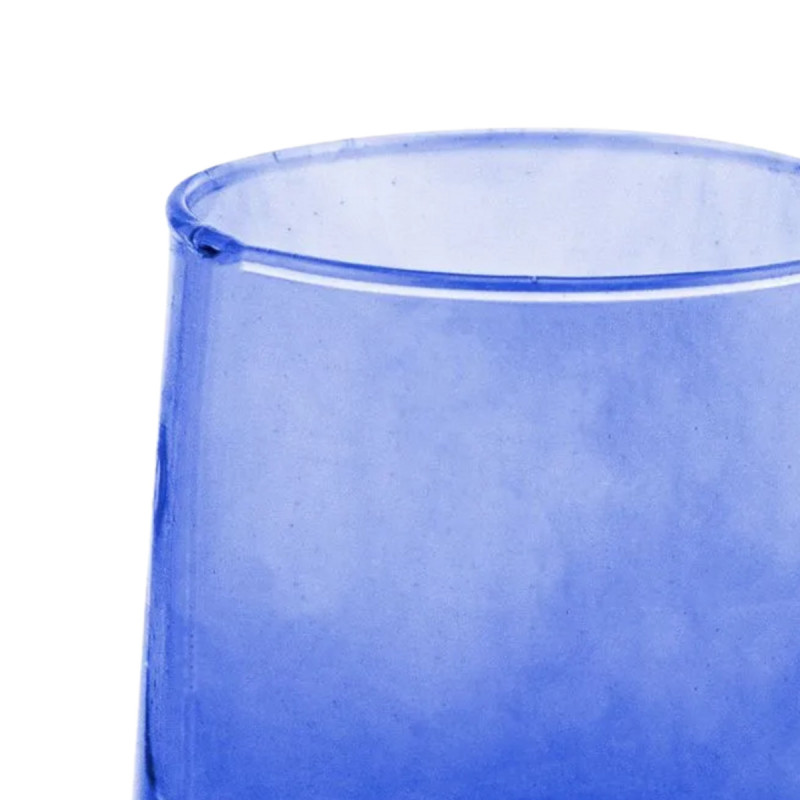Gobelet forme basse bleu verre recyclé 25 cl Lily Pro.mundi