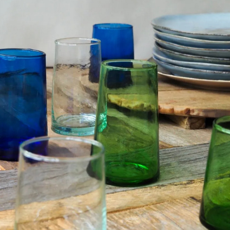 Gobelet forme basse vert verre recyclé 25 cl Lily Pro.mundi