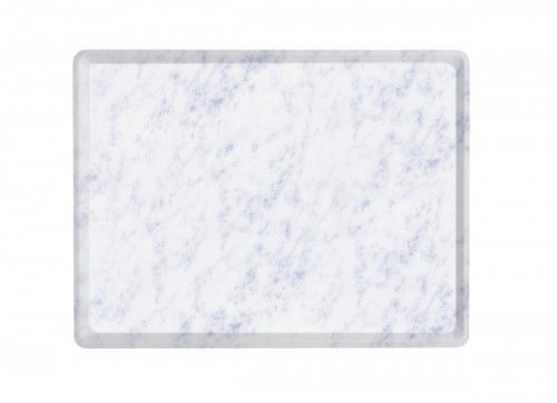 Plateau bois marbre blanc 37x28 cm Slim Platex