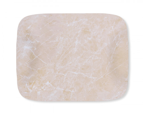 Plateau bois marbre beige 46x36 cm Papillon Platex