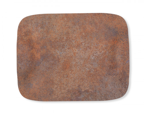 Plateau bois rouille 46x36 cm Papillon Platex