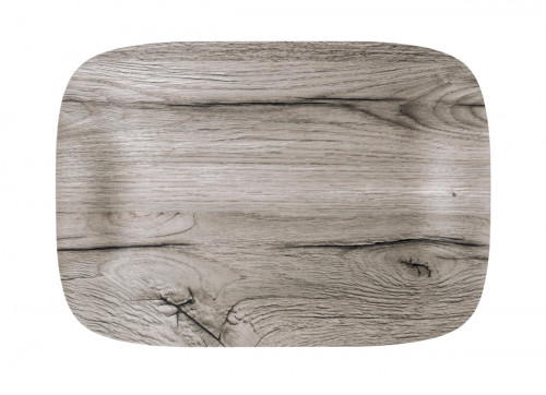Plateau bois chêne gris 46x36 cm Papillon Platex