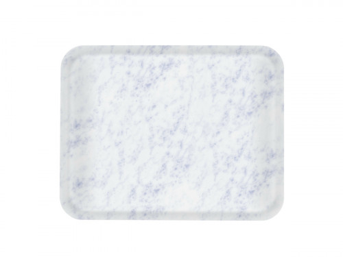Plateau polyester marbre blanc 46x36 cm Profil 2 Platex