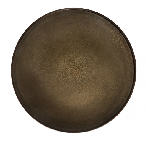 Assiette à dessert rond bronze grès émaillé Ø 21 cm Feeling Medard De Noblat