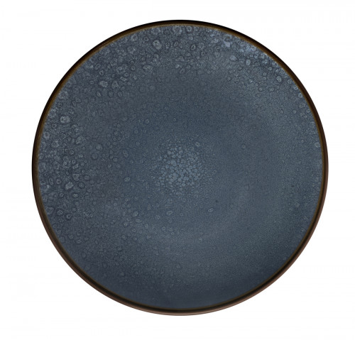 Assiette à dessert rond bleu indigo grès émaillé Ø 21 cm Feeling Medard De Noblat