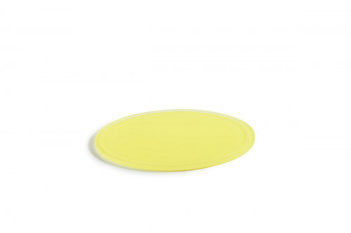 Plateau rond pour cloche résine Nacryl® jaune Ø 33 cm 1 cm Mealplak