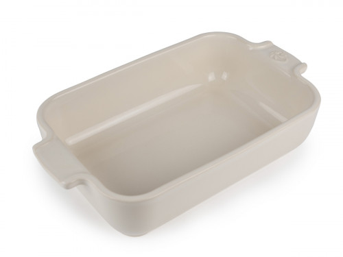 Plat à four rectangulaire ivoire porcelaine 40x27,2 cm Céramique Peugeot Saveurs