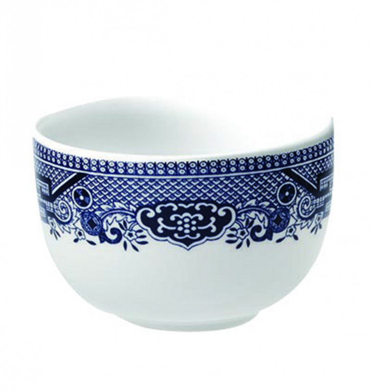 Couvercle pour théière rond Sandrigham Willow Blue porcelaine vitrifiée Vintage Prints Willow Churchill