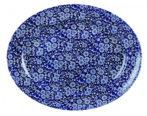 Plat ovale Victorian Calico Bleu Willow porcelaine vitrifiée 36,5 cm Vintage Prints Victorian Willow Churchill