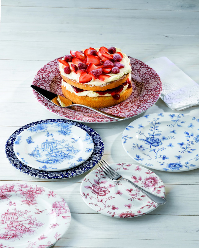 Assiette creuse rond Victorian Calico Bleu Willow porcelaine vitrifiée Ø 24,9 cm Vintage Prints Victorian Willow Churchill