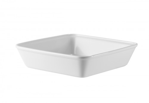 Plat buffet porcelaine vitrifiée blanc 25x25x6,2 cm 2 L Counter Serve Churchill