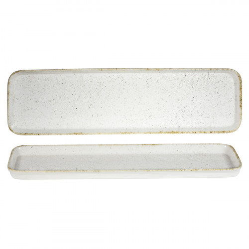 Plat GN2/4 porcelaine vitrifiée barley white 53x15x2,5 cm 1,4 L Stonecast Hints Churchill