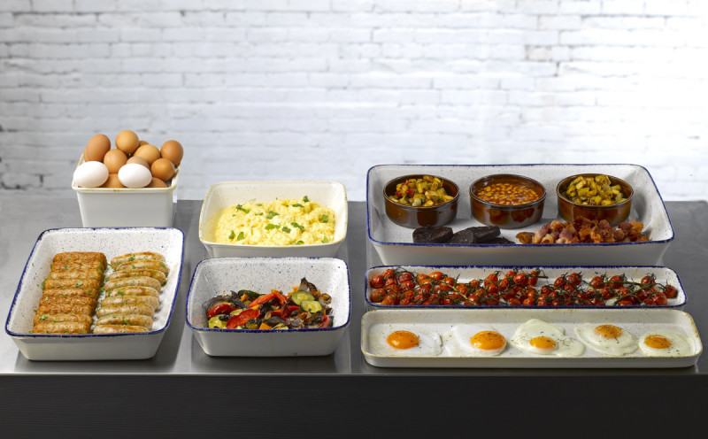 Plat buffet porcelaine vitrifiée Hints Indigo 19,4x18x11,5 cm 2 L Stonecast Hints Churchill