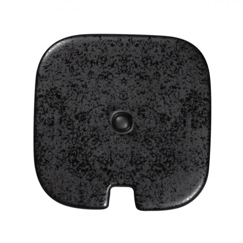 Couvercle pour sucrier carré noir porcelaine 8 cm Fractal Rak
