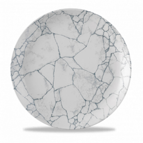 Assiette coupe plate rond gris porcelaine vitrifiée Ø 28,8 cm Kintsugi Pearl Grey Churchill