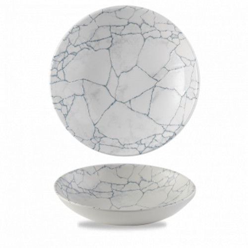 Assiette coupe creuse rond gris porcelaine vitrifiée Ø 24,8 cm Kintsugi Pearl Grey Churchill