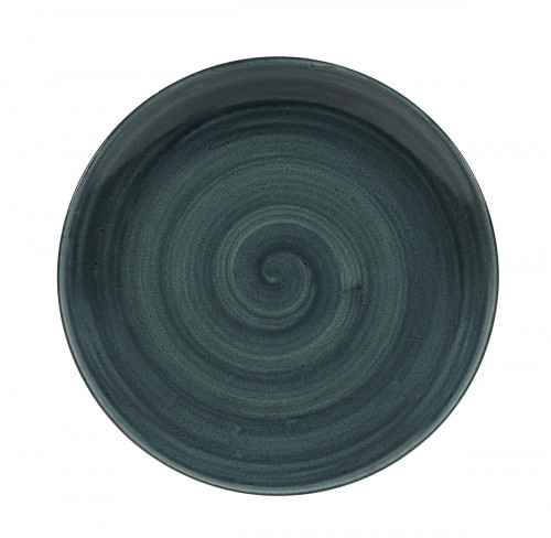 Assiette coupe rond Rustic Teal porcelaine vitrifiée Ø 26 cm Stonecast Patina Churchill
