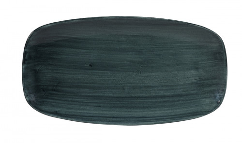 Assiette plate rectangulaire Rustic Teal porcelaine vitrifiée 29,8x15,3 cm Stonecast Patina Churchill