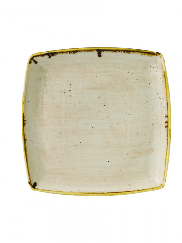 Assiette plate carré Nutmeg Cream porcelaine vitrifiée 26x26 cm Stonecast Nutmeg Churchill