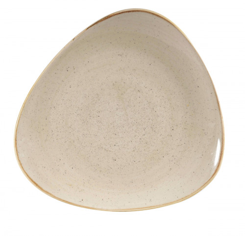 Assiette plate triangulaire Nutmeg Cream porcelaine vitrifiée 26,5x26,5 cm Stonecast Nutmeg Churchill