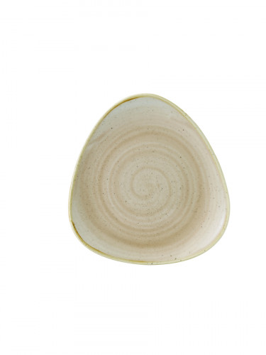 Assiette plate triangulaire Nutmeg Cream porcelaine vitrifiée 19,2x19,2 cm Stonecast Nutmeg Churchill