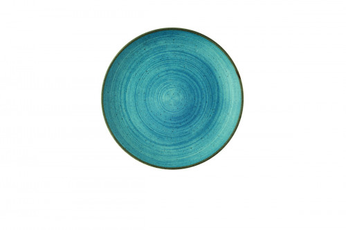 Assiette coupe rond Raw Teal porcelaine vitrifiée Ø 26 cm Stonecast Raw Churchill