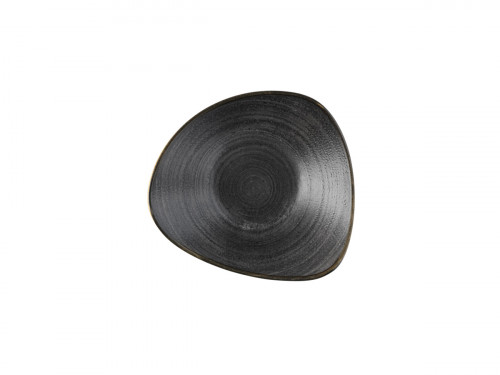 Bol triangulaire Raw Black porcelaine vitrifiée 18,5x18,5 cm Stonecast Raw Churchill