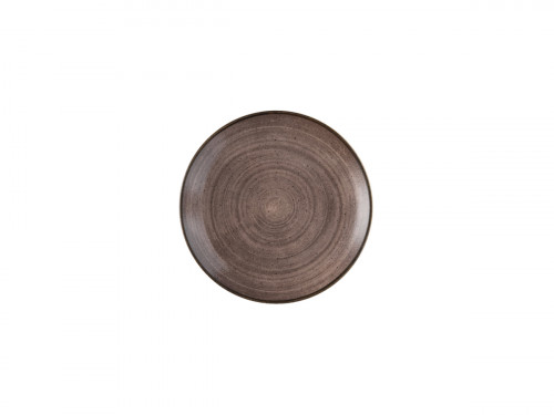 Assiette coupe rond Raw Brown porcelaine vitrifiée Ø 26 cm Stonecast Raw Churchill