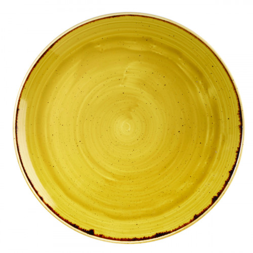 Assiette coupe rond Mustard porcelaine vitrifiée Ø 28,8 cm Stonecast Mustard Churchill
