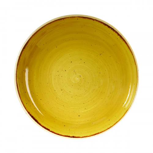 Assiette creuse rond Mustard porcelaine vitrifiée Ø 24,8 cm Stonecast Mustard Churchill