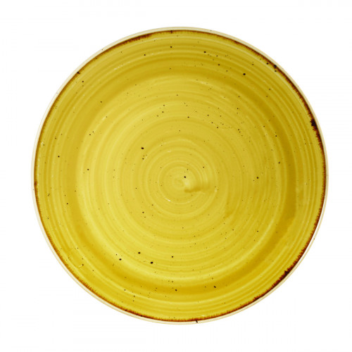 Assiette coupe rond Mustard porcelaine vitrifiée Ø 21,7 cm Stonecast Mustard Churchill