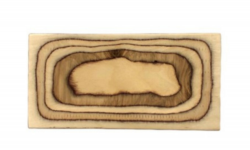 Planche rectangulaire brun bouleau 35 cm De La Roca