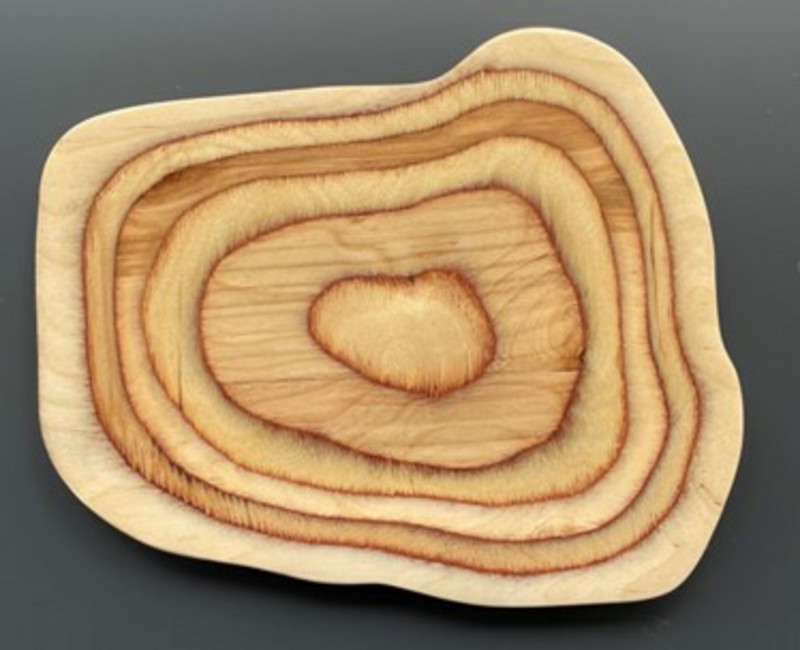 Planche irrégulier brun bouleau 40 cm De La Roca