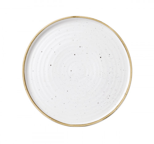 Assiette à bord droit rond barley white porcelaine vitrifiée Ø 28 cm Stonecast Churchill