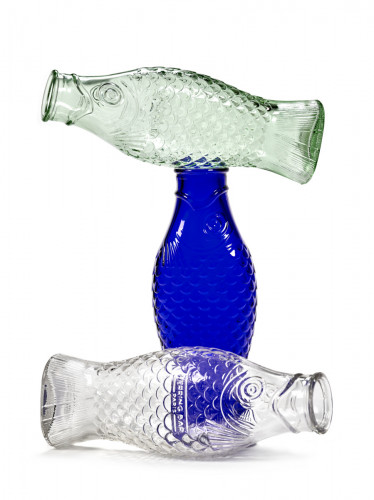 Carafe irrégulier vert verre pressé 85 cl Fish&fish Serax