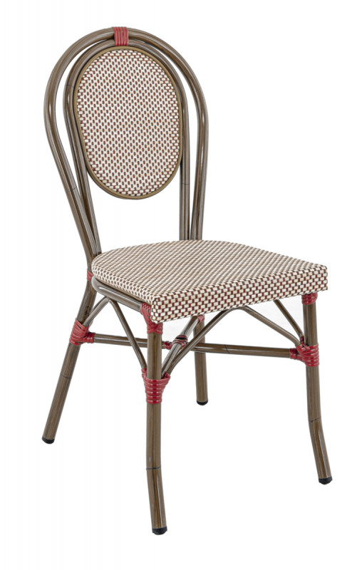 Chaise de terrasse bordeaux 90x41x56 cm Paris Flexmob
