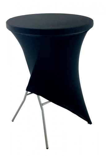 Table haute et nappe rond noir Ø 81 cm 110 mm Pack Flexmob