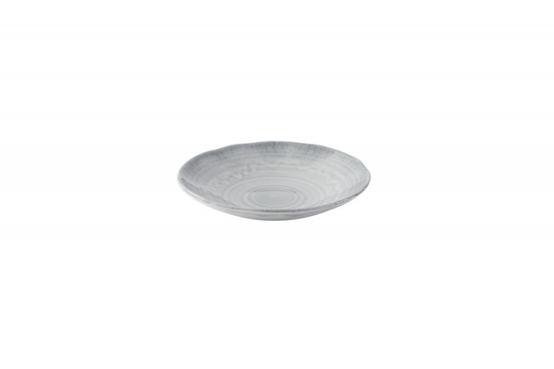 Assiette creuse organique gris porcelaine vitrifiée Ø 28 cm Harvest Flux Dudson