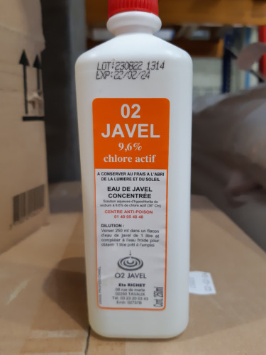 Cruchon javel 9,6% 250 ml 30 doses (30 pièces)