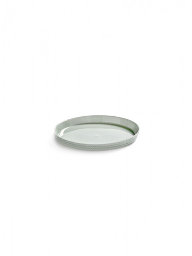 Assiette coupe plate rond blanc porcelaine bone china Ø 16 cm Nido Serax
