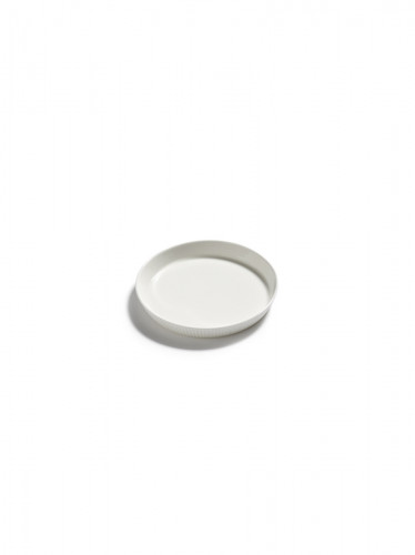 Assiette coupe plate rond blanc porcelaine bone china Ø 12 cm Nido Serax