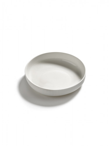 Plat rond blanc porcelaine bone china Ø 19 cm Nido Serax