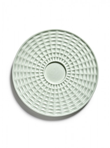 Sous tasse à thé rond vert porcelaine bone china Ø 13,8 cm Nido Serax